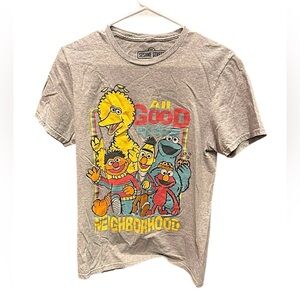 Unisex vintage Sesame Street Gray T-Shirt SMALL